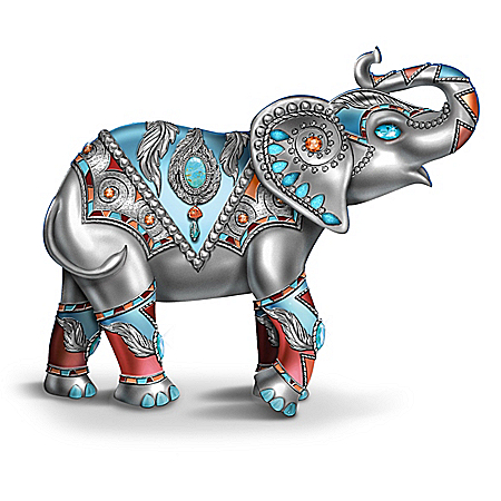 Sterling Strength Native American-Inspired Elephant Figurine