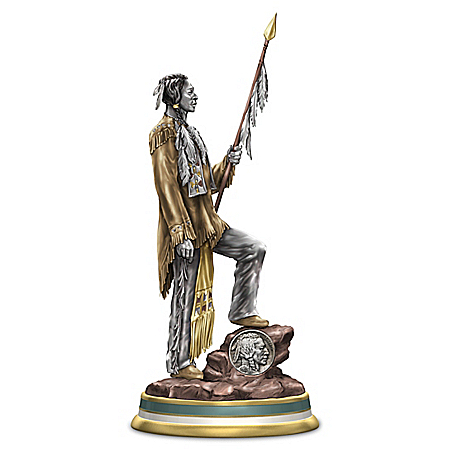 The Native Spirit Of The West Indian Head Nickel Inspired Hand-Painted Sculpture
