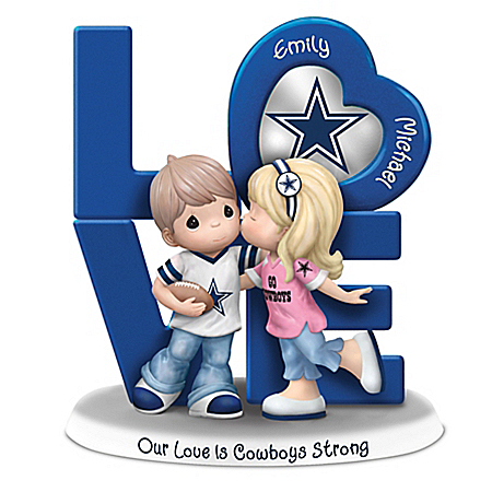 Precious Moments Our Love Is Dallas Cowboys Strong Personalized Figurine