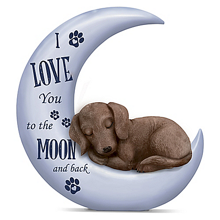 Blake Jensen I Love You To The Moon And Back Dachshund Figurine