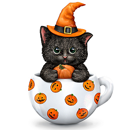 Kayomi Harai Sweet & Spooky Halloween Cat Figurine