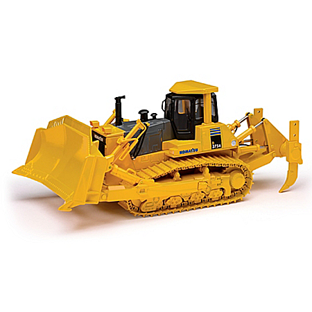 1:50-Scale Komatsu D375A Crawler With Blade Diecast Tractor With Commemorative Belt Buckle