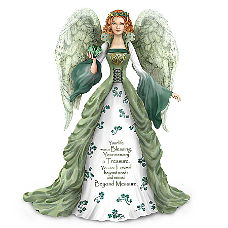 Thomas Kinkade A Love Beyond Measure Irish-Inspired Angel Figurine