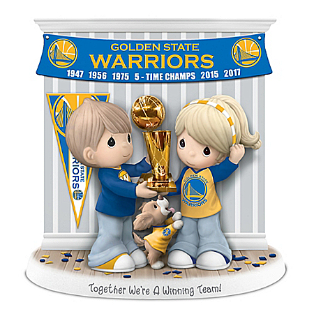 Precious Moments Together We're A Winning Team Golden State Warriors 2017 NBA Finals Championship Commemorative Figurine