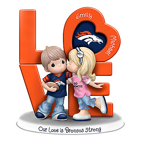 Our Love Is Broncos Strong Personalized NFL Figurine