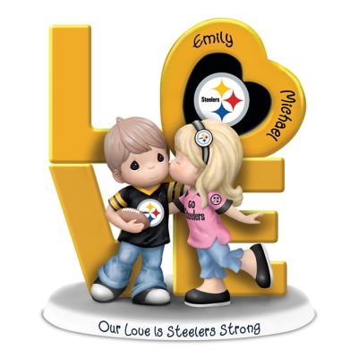 Our Love Is Steelers Strong Personalized NFL Figurine
