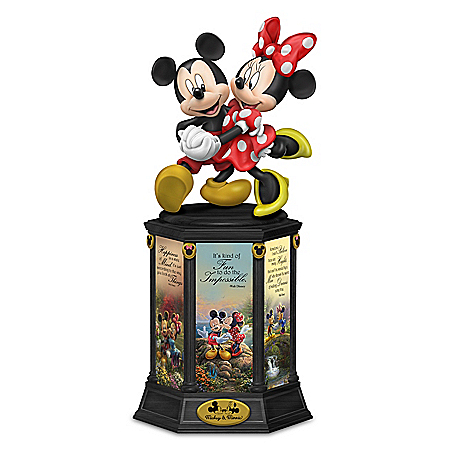 Disney Mickey Mouse & Minnie Mouse: Dreams Are Magical By Thomas Kinkade Studios Sculpture