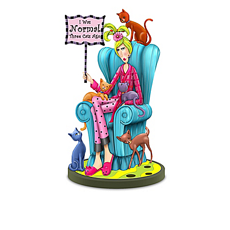 Joey Heiberg Dolly Mama's I Was Normal Three Cats Ago Hand-Painted Figurine
