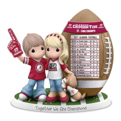 Precious Moments Together We Are Champions Alabama Crimson Tide 2017 Football National Champions Figurine