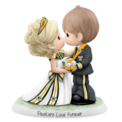 Precious Moments Green Bay Packers Love Forever NFL Bisque Porcelain Figurine