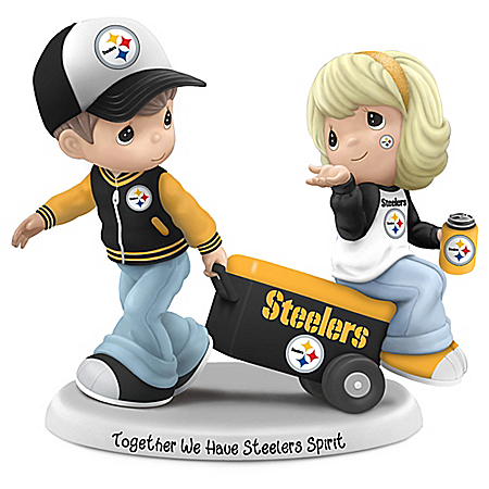 Precious Moments Together We Have Pittsburgh Steelers Spirit Handcrafted NFL Figurine