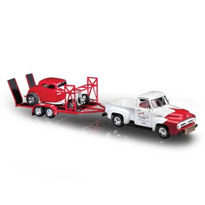 SO-CAL Speed Shop Three-Piece 1:18-Scale Diecast Set With Truck, Hot Rod & Trailer