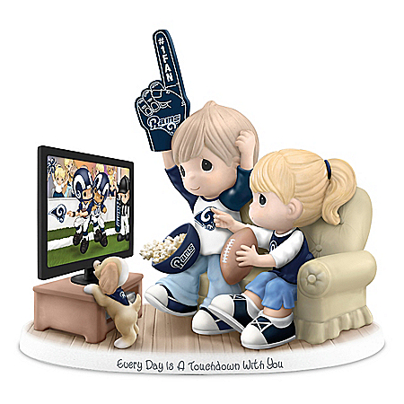 Precious Moments Every Day Is A Touchdown With You Los Angeles Rams Figurine