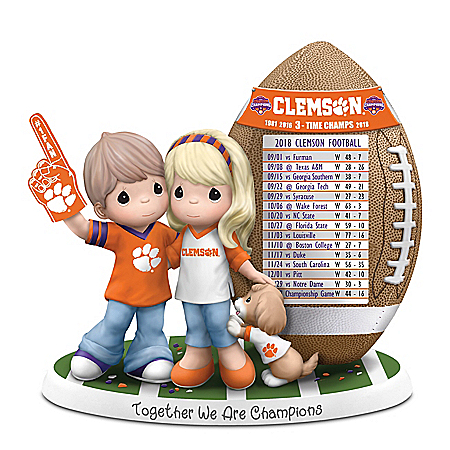 Precious Moments Together We Are Champions Clemson Tigers 2018 Football National Champions Figurine