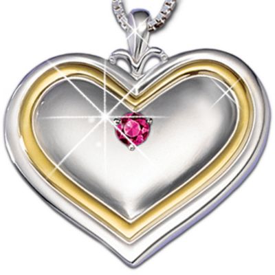 My Granddaughter, My Joy Heart-Shaped Birthstone Pendant