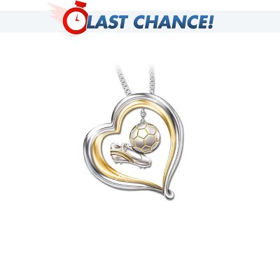 Sports Pride Sterling Silver Heart Shaped Pendant