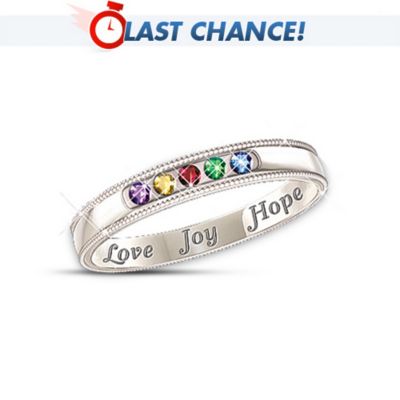 Heartfelt Wishes Sterling Silver Gemstone Ring