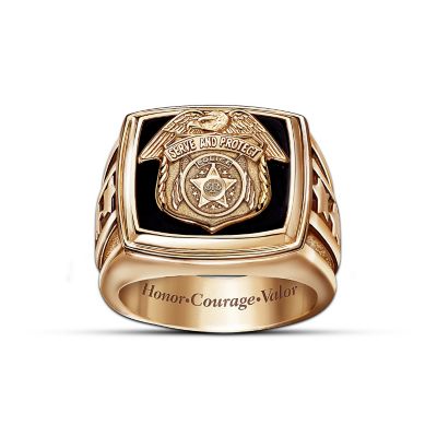 Police Officer Gold Ring