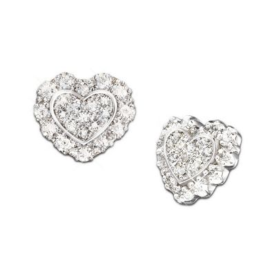 Hearts Of Love Heart Shaped Diamond Earrings: Romantic Gift For Her