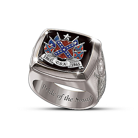 Civil War Commemorative Men's Sterling Silver Ring