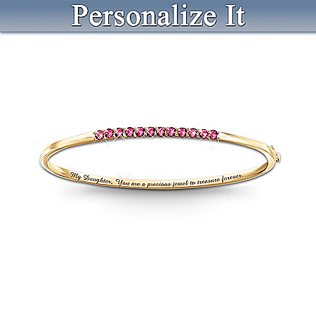 My Precious Daughter Personalized Birthstone Bracelet: Keepsake Jewelry Gift For Daughter