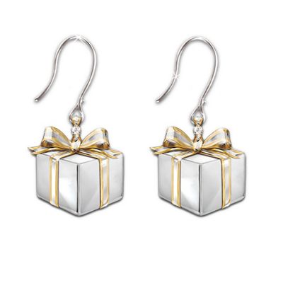 Gift Of Love Sterling Silver And Diamond Earrings