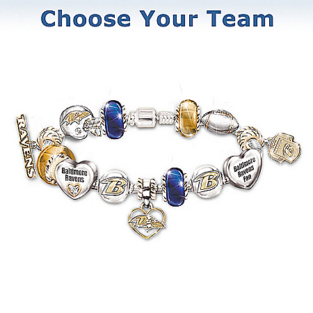 Go Team! #1 Fan Charm Bracelet