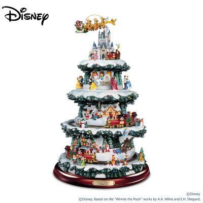 disney christmas tree with train