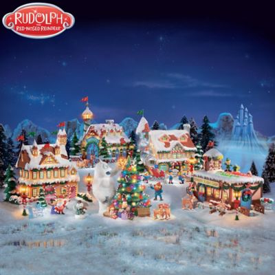 hawthorne village rudolph train set