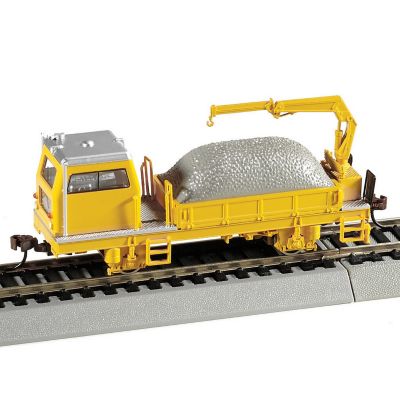 Ballast Vehicle With Crane: Yellow Train Accessory