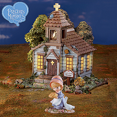 Sculpture: Precious Moments Thanks Giving Chapel Sculpture