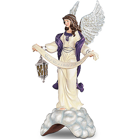 Thomas Kinkade Unto Us A Child Is Born Nativity Angel