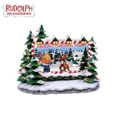 Rudolph's Christmas Town Billboard Village Accessory