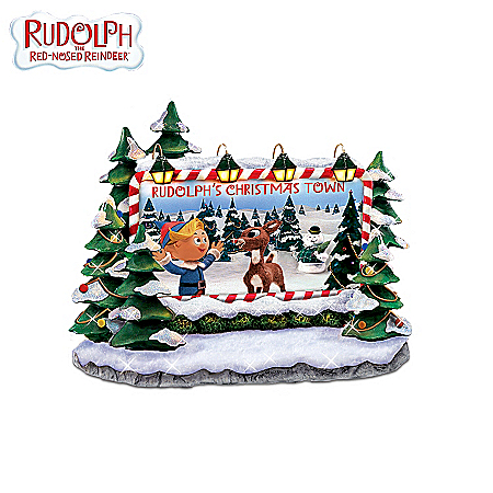 Rudolph's Christmas Town Billboard Village Accessory