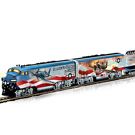 America's Freedom Flyers WWII Fighter Plane HO-Gauge Train Set