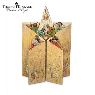 Thomas Kinkade Star Of Faith Nativity Set