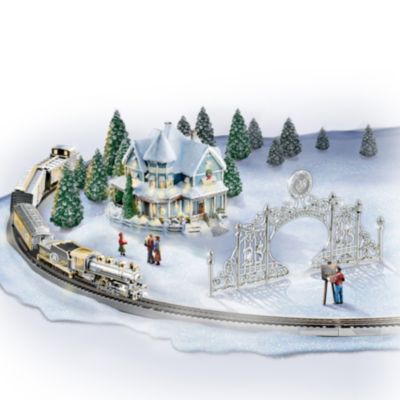 Thomas Kinkade 25th Anniversary Village And Train Set