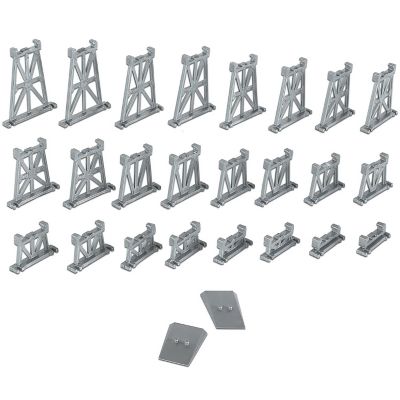 16-Piece N-Scale Railroad Layout Graduated Pier Set Train Accessory