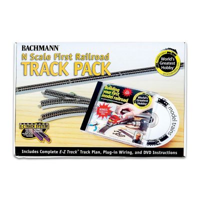 N-Scale 47-Piece Railroad Track Pack Train Accessory