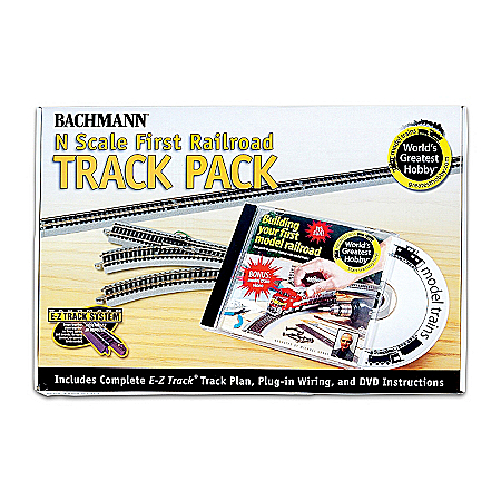 N-Scale 47-Piece Railroad Track Pack Train Accessory