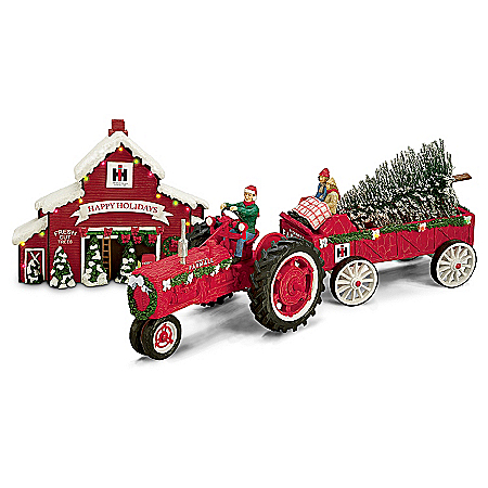 75 Years Of Farmall Red Anniversary Edition Christmas Figurine Set