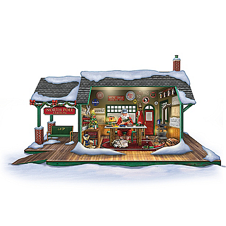 Santa's Ultimate Train Workshop Sculpture