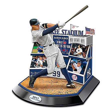 Signature Moment Featuring 2017 MLB AL Rookie Of The Year New York Yankees Aaron Judge Sculpture