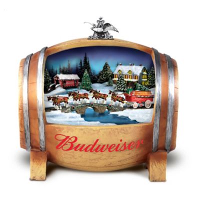Budweiser Barrelful Of Holiday Joy Illuminated Sculpture