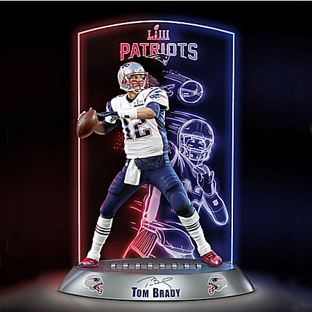 NFL Luminaries: Super Bowl LIII Tom Brady Laser-Etched Illuminated Sculpture