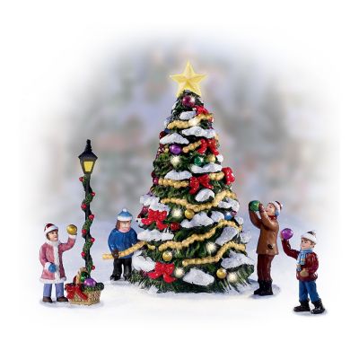 Merry & Bright Christmas Tree Village Accessory Set