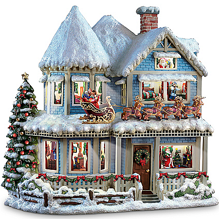 Thomas Kinkade 'Twas The Night Before Christmas Collectible Story House