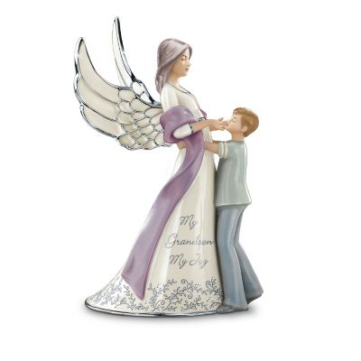 My Grandson, My Joy Porcelain Guardian Angel Figurine Gift