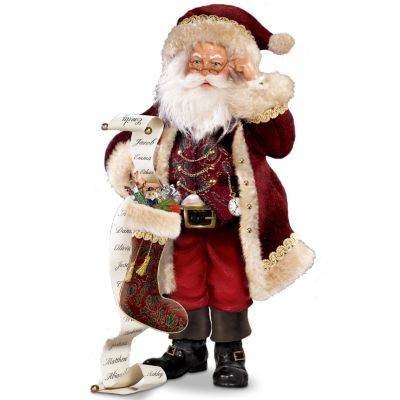 Thomas Kinkade St. Nicholas, Naughty Or Nice Santa Figurine