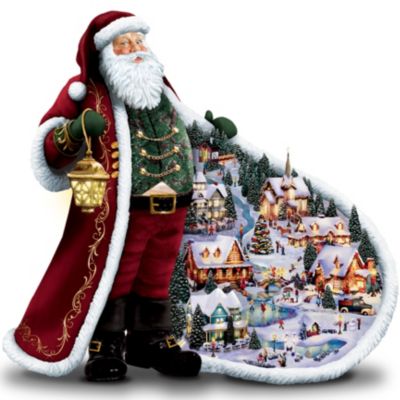 Thomas Kinkade Santa's Holiday Village Figurine: Unique Christmas Decoration